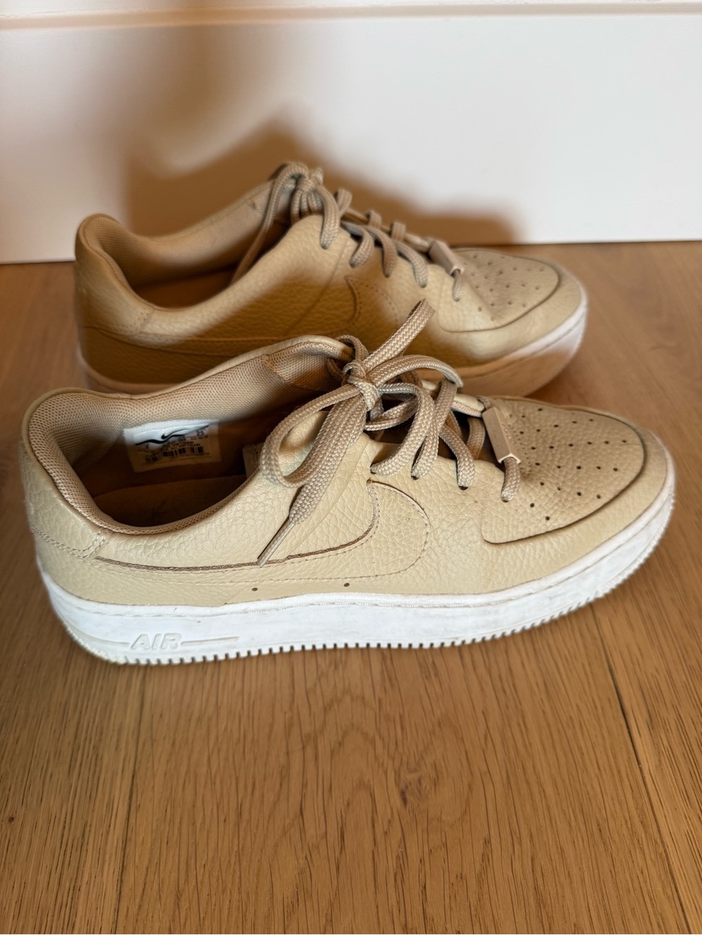 Nike Women’s AF1 in Tan with White Sole